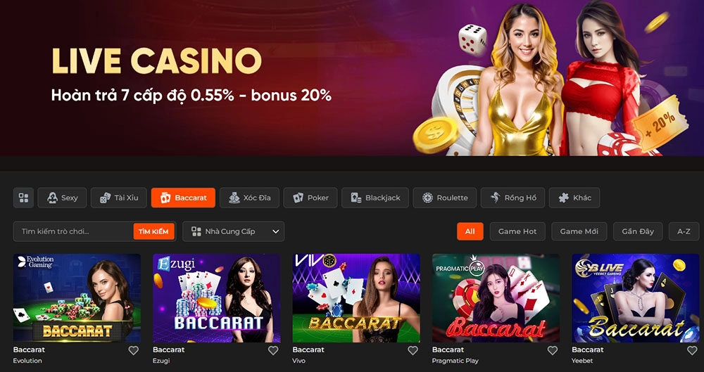 Tổng quan về game Casino live Sv88